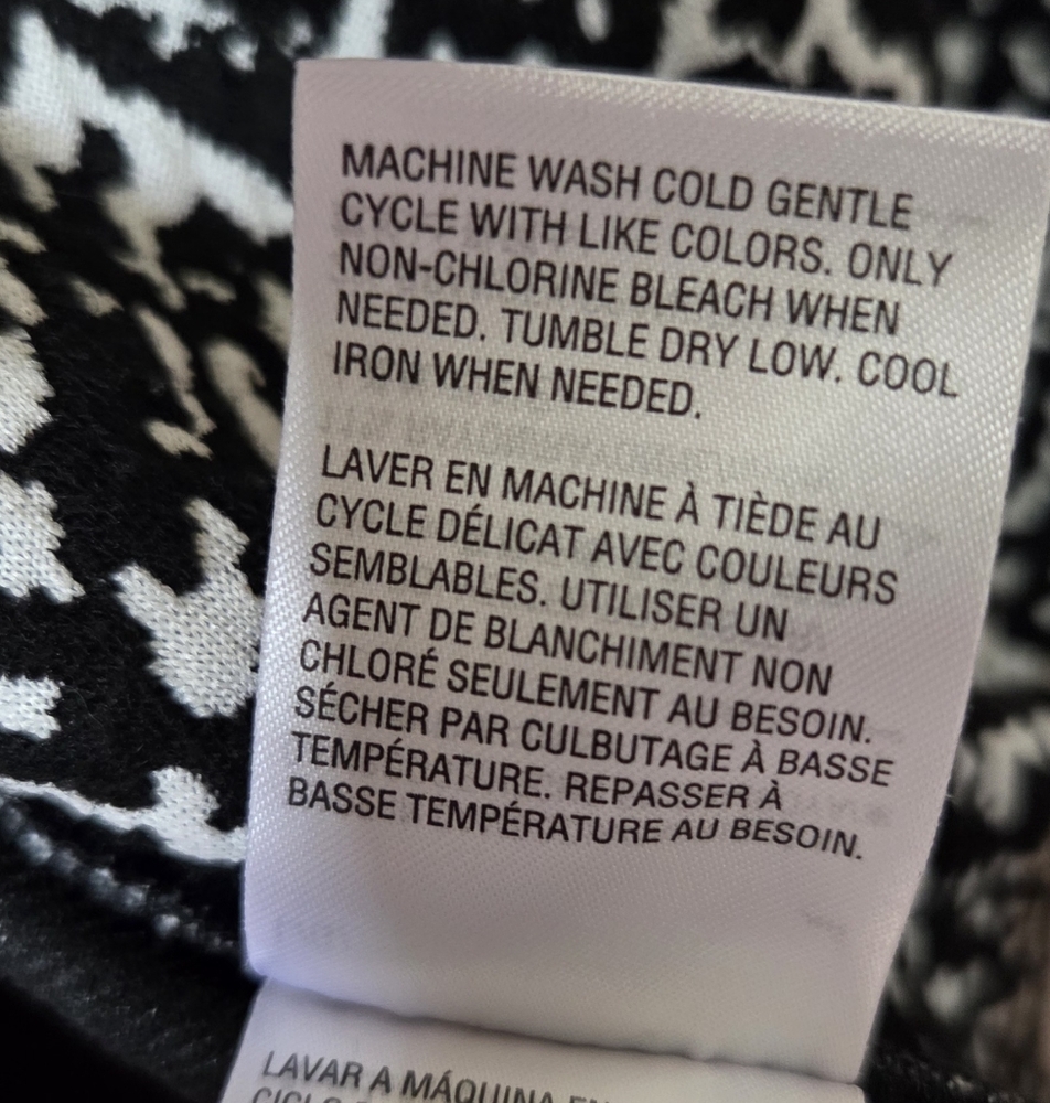 Jm Collection Monochrome Patterned Large Button S… - image 5